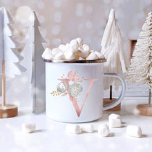 Load image into Gallery viewer, Floral Enamel Coffee Mug