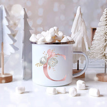 Load image into Gallery viewer, Floral Enamel Coffee Mug