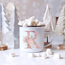 Load image into Gallery viewer, Floral Enamel Coffee Mug