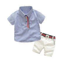 Load image into Gallery viewer, Striped Shirt Set