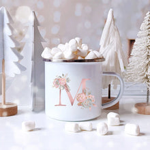 Load image into Gallery viewer, Floral Enamel Coffee Mug