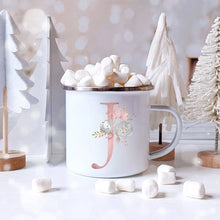 Load image into Gallery viewer, Floral Enamel Coffee Mug