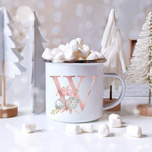 Load image into Gallery viewer, Floral Enamel Coffee Mug