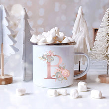 Load image into Gallery viewer, Floral Enamel Coffee Mug
