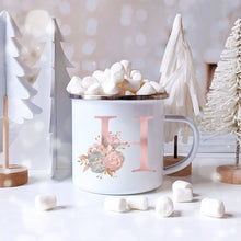 Load image into Gallery viewer, Floral Enamel Coffee Mug