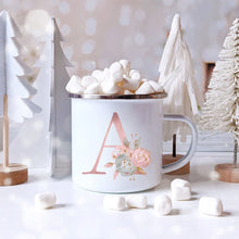 Load image into Gallery viewer, Floral Enamel Coffee Mug