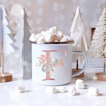 Load image into Gallery viewer, Floral Enamel Coffee Mug