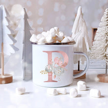 Load image into Gallery viewer, Floral Enamel Coffee Mug