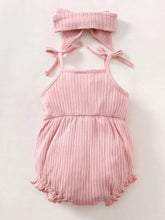 Load image into Gallery viewer, Pink Ribbed Bodysuit Set