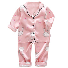 Load image into Gallery viewer, Silk Cartoon Pajamas Set