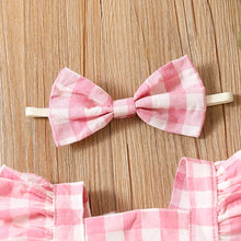 Load image into Gallery viewer, Plaid Romper Set