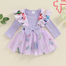 Load image into Gallery viewer, Butterfly Print Mesh Skirt Set
