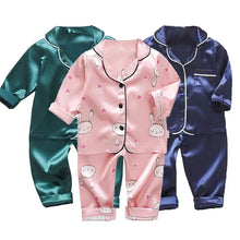 Load image into Gallery viewer, Silk Cartoon Pajamas Set