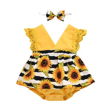 Load image into Gallery viewer, Sunflower Romper Set