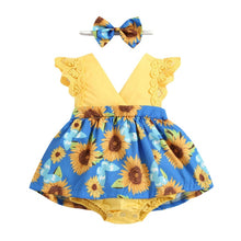 Load image into Gallery viewer, Sunflower Romper Set