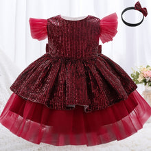 Load image into Gallery viewer, Sequined Big Bow Dress