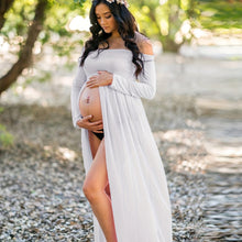 Load image into Gallery viewer, Pregnancy One-Shoulder Dress
