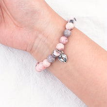Load image into Gallery viewer, Heart Footprint Charm Bracelet
