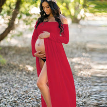 Load image into Gallery viewer, Pregnancy One-Shoulder Dress
