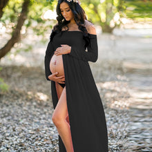 Load image into Gallery viewer, Pregnancy One-Shoulder Dress
