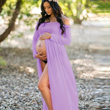 Load image into Gallery viewer, Pregnancy One-Shoulder Dress
