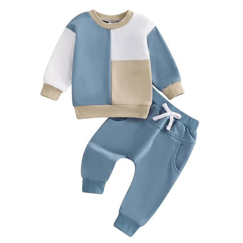 Ribbed Hem Sweatshirt Set