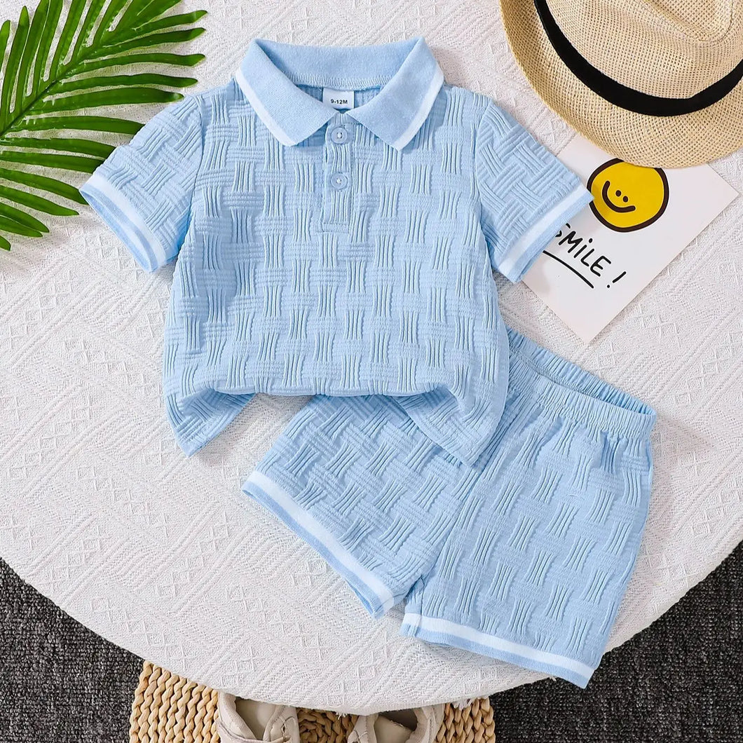 Sky Blue Shorts Set