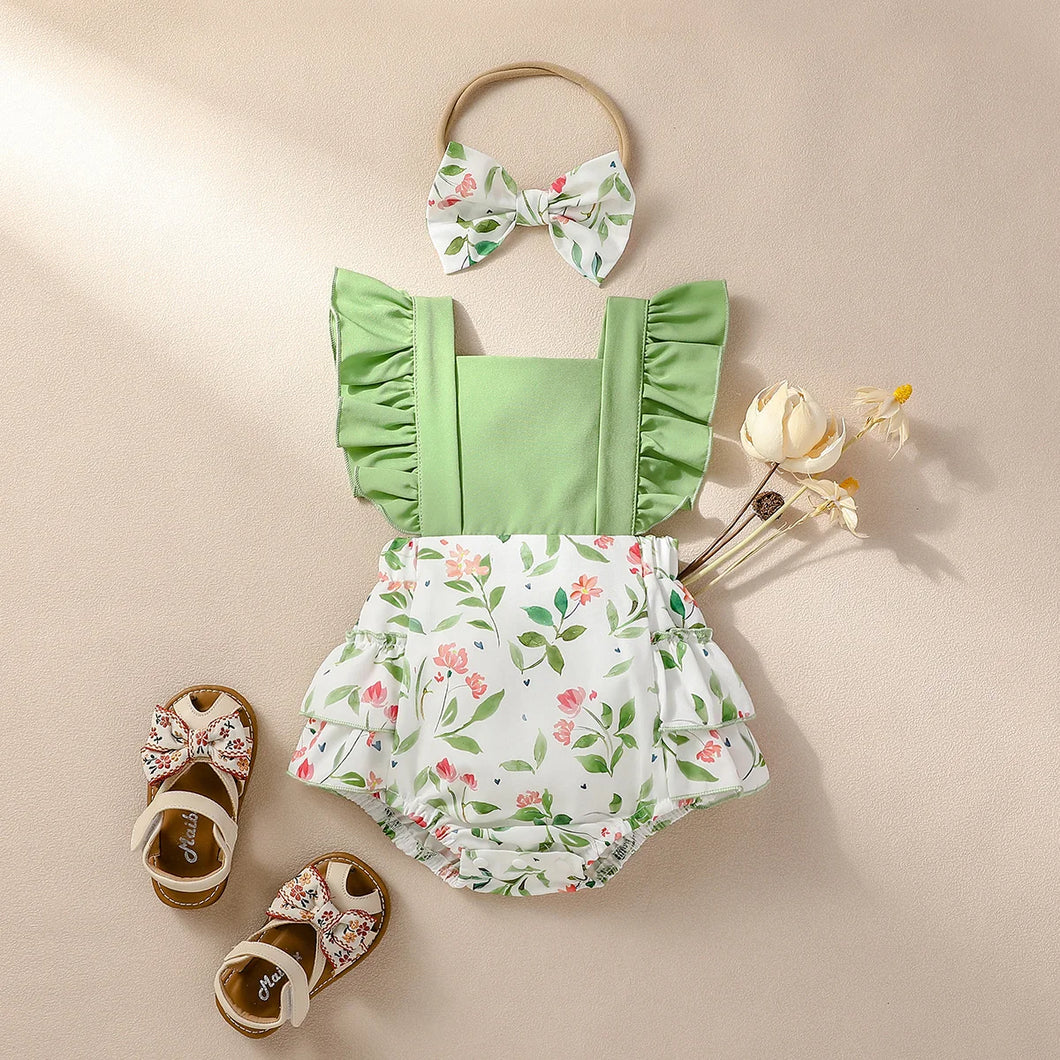 Sleeveless Floral Print Set