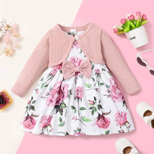 Load image into Gallery viewer, Pink Floral Overcoat Set
