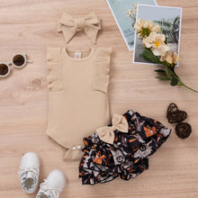 Load image into Gallery viewer, Sleeveless Ribbed Floral Romper Set
