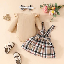 Load image into Gallery viewer, Bear Plaid Dress Set
