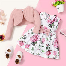 Load image into Gallery viewer, Pink Floral Overcoat Set
