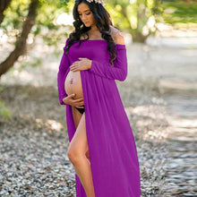 Load image into Gallery viewer, Pregnancy One-Shoulder Dress
