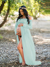 Load image into Gallery viewer, Pregnancy One-Shoulder Dress
