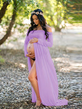 Load image into Gallery viewer, Pregnancy One-Shoulder Dress
