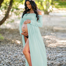 Load image into Gallery viewer, Pregnancy One-Shoulder Dress
