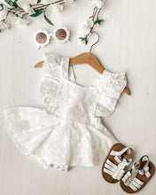 Load image into Gallery viewer, Lace Ruffled Romper Dress
