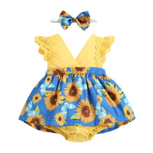 Load image into Gallery viewer, Sunflower Romper Set
