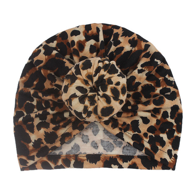 Leopard Turban Bonnet