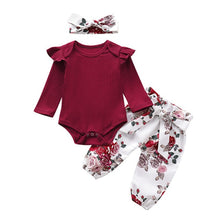 Load image into Gallery viewer, Three Piece Bodysuit &amp; Pants Set.
