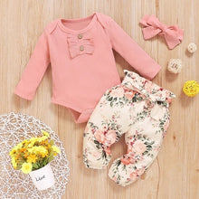 Load image into Gallery viewer, Three Piece Bodysuit &amp; Pants Set.
