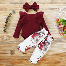 Load image into Gallery viewer, Three Piece Bodysuit &amp; Pants Set.

