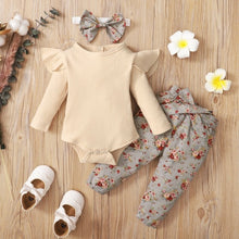Load image into Gallery viewer, Three Piece Bodysuit &amp; Pants Set.
