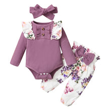 Load image into Gallery viewer, Three Piece Bodysuit &amp; Pants Set.
