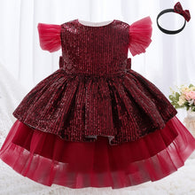 Load image into Gallery viewer, Sequined Big Bow Dress

