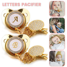 Load image into Gallery viewer, Gold Initial Pacifier
