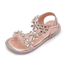 Load image into Gallery viewer, Rhinestone Floral Sandals
